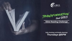 Transformation Trek 2025 Bible reading challenge graphic